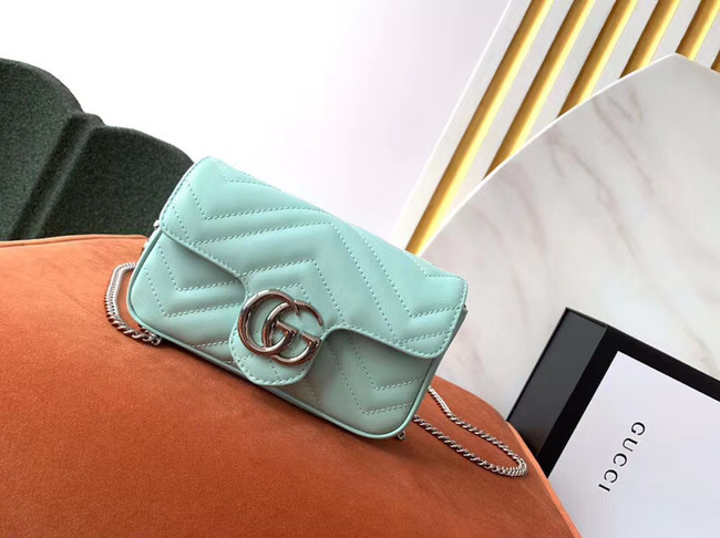 Gucci GG Marmont super mini bag 476433 Pastel green