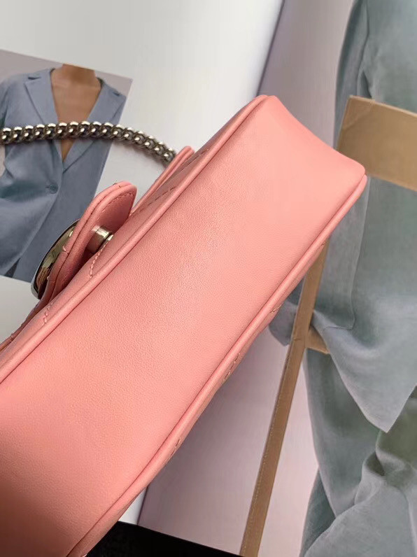 Gucci GG Marmont super mini bag 476433 Pastel pink