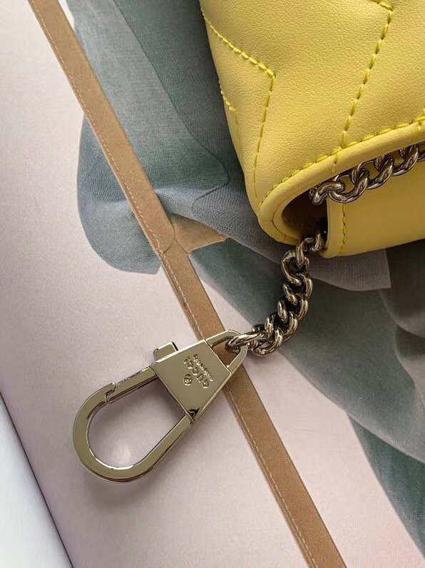 Gucci GG Marmont super mini bag 476433 Pastel yellow