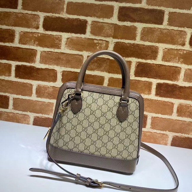 Gucci GG Supreme Canvas Top Handle Bag 621220 Khaki