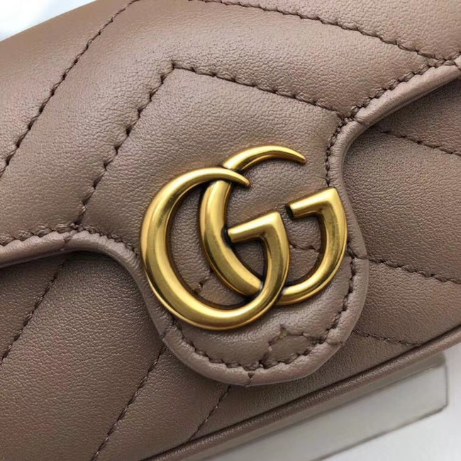 Gucci GG Marmont super Clutch bag 575161 Nude