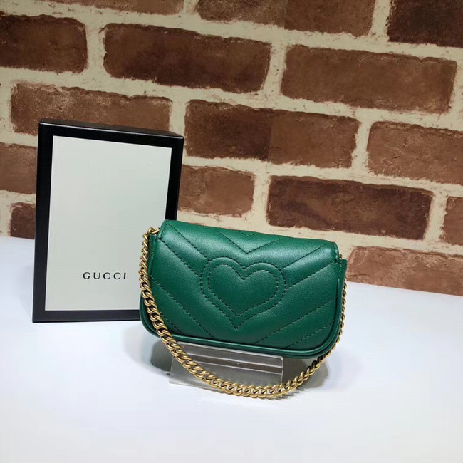 Gucci GG Marmont super Clutch bag 575161 green