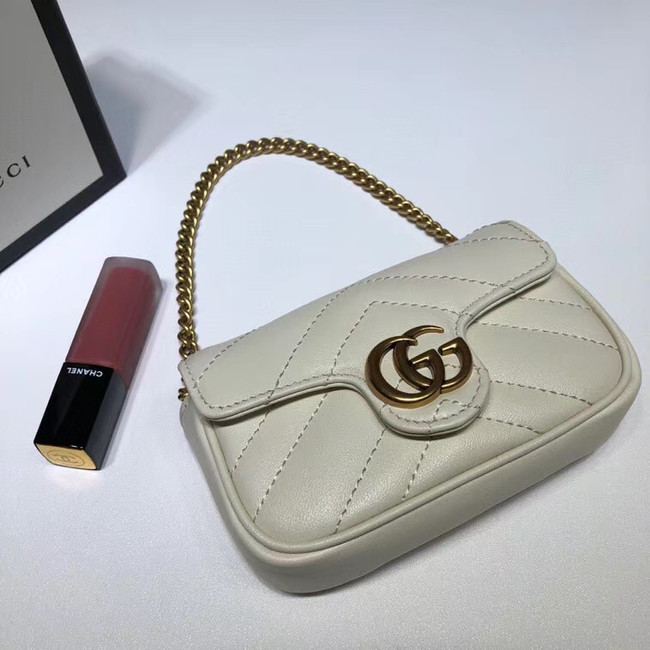 Gucci GG Marmont super Clutch bag 575161 white