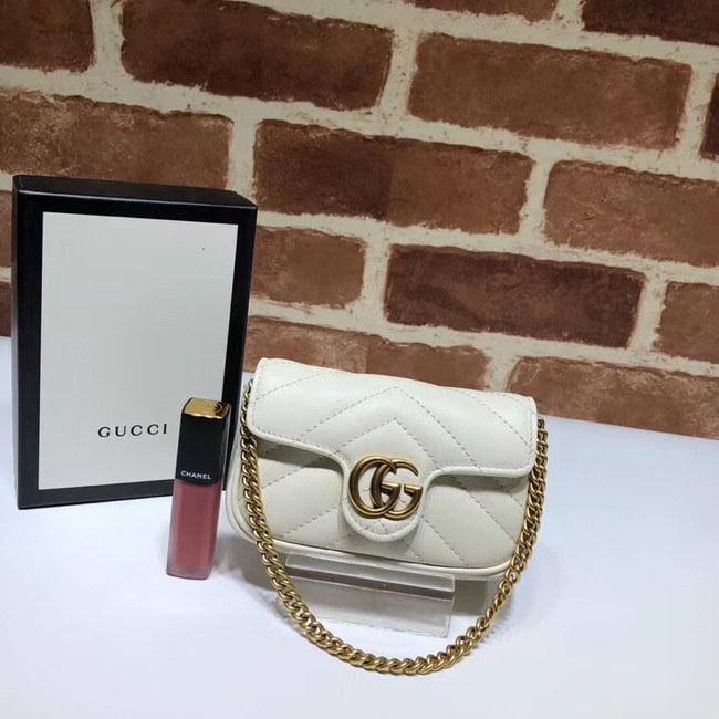 Gucci GG Marmont super Clutch bag 575161 white