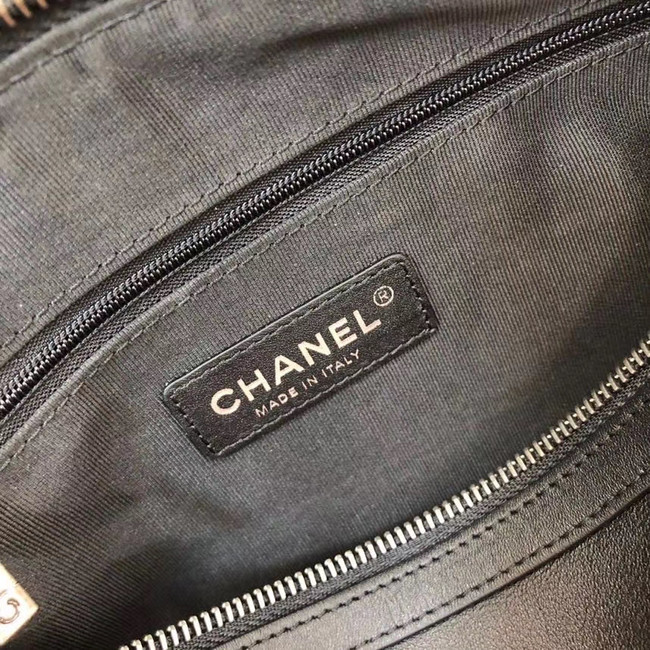 Chanel Original Sheepskin Leather Bowling Bag AS1779 black