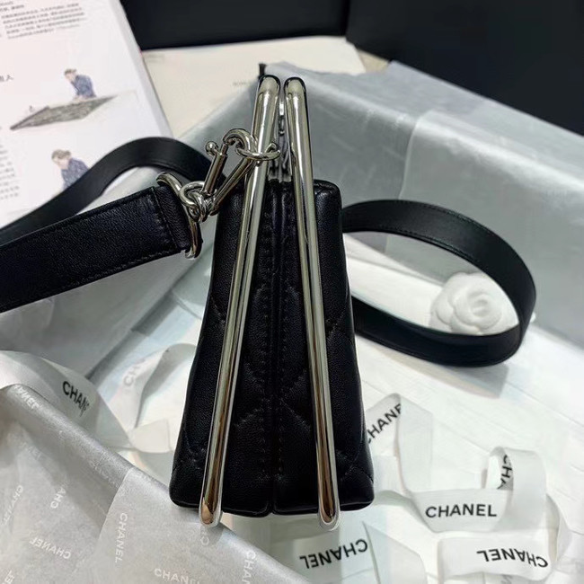Chanel Original Sheepskin Leather clutch bag AS1732 black