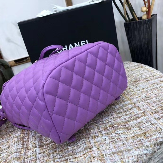 Chanel Backpack Sheepskin Original Leather 83431 Lavender