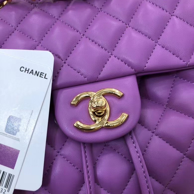 Chanel Backpack Sheepskin Original Leather 83431 Lavender