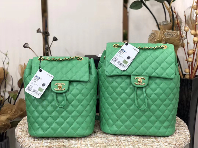 Chanel Backpack Sheepskin Original Leather 83431 green