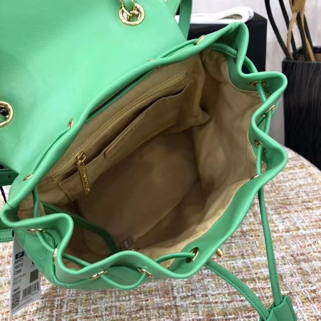 Chanel Backpack Sheepskin Original Leather 83431 green