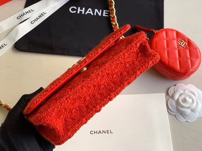 CHANEL 19 Flap Bag WOC 33817 red
