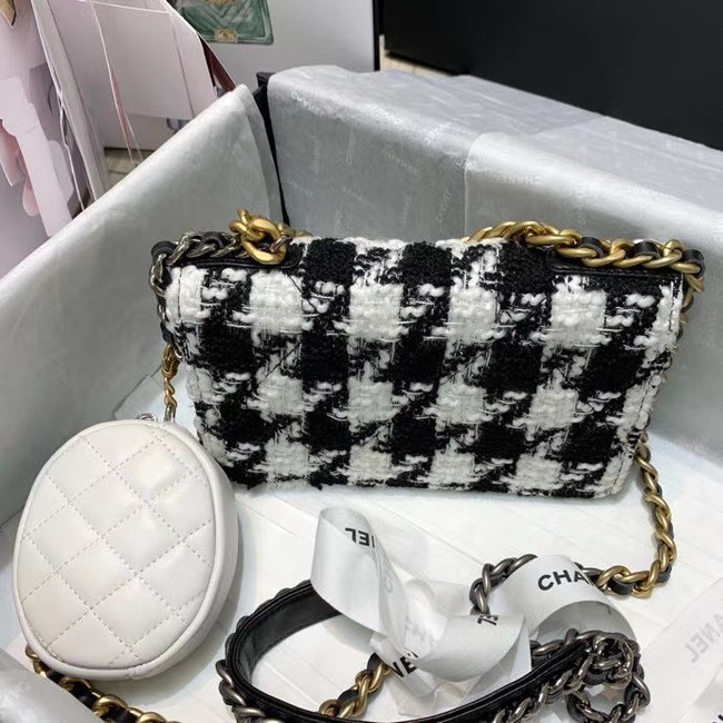 CHANEL 19 Flap Bag WOC 33817 white&Black