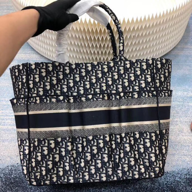 DIOR Beach Bag CANVAS C0175 BLUE