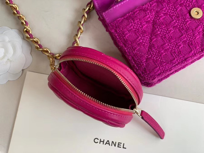 CHANEL 19 Flap Bag WOC 33817 Lavender