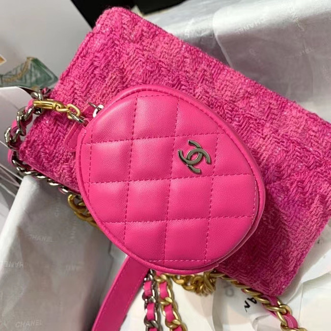 CHANEL 19 Flap Bag WOC 33817 rose