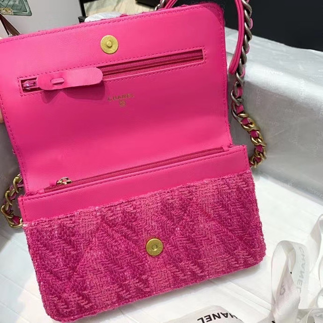 CHANEL 19 Flap Bag WOC 33817 rose