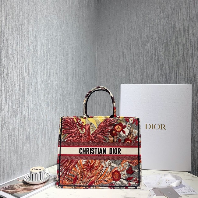 DIOR BOOK TOTE BAG IN EMBROIDERED CANVAS C1286-4