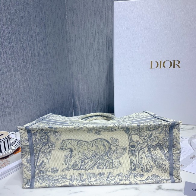 DIOR BOOK TOTE BAG IN EMBROIDERED CANVAS C1286-5