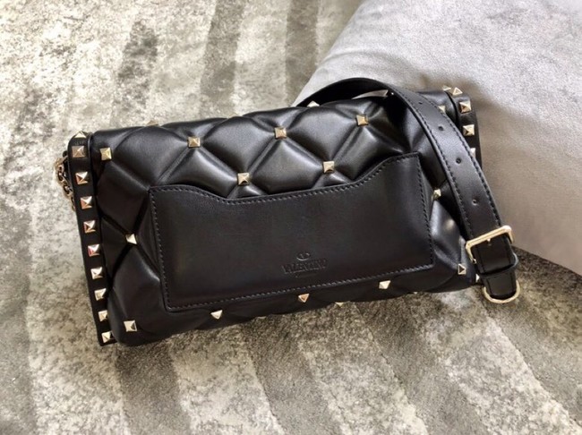 VALENTINO VLOCK Origianl leather shoulder bag 0053 black