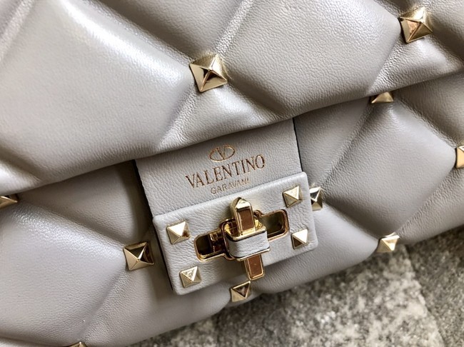 VALENTINO VLOCK Origianl leather shoulder bag 0053 grey