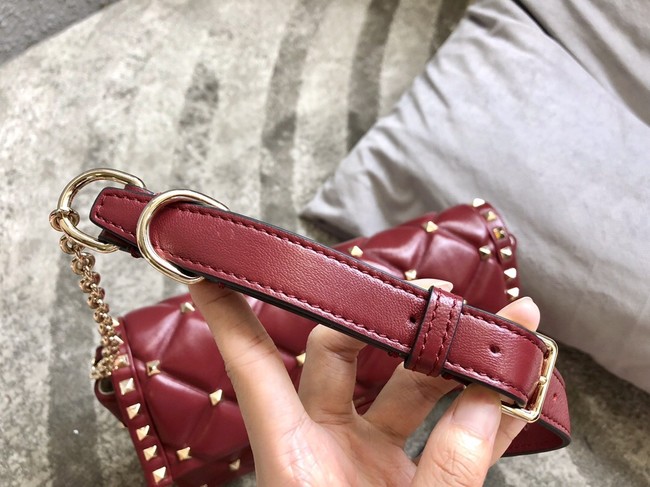 VALENTINO VLOCK Origianl leather shoulder bag 0053 red