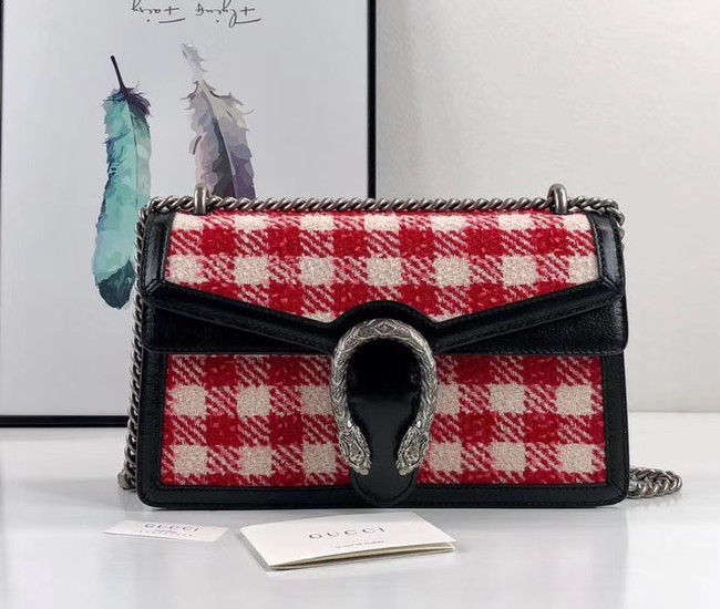 Gucci Dionysus GG Original tweed Shoulder Bag AS400249 red