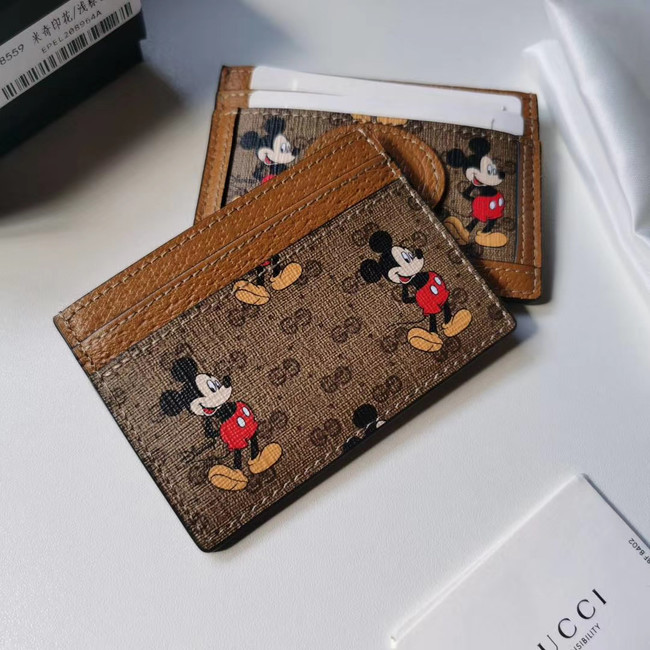 Gucci Disney x card case 602535 brown