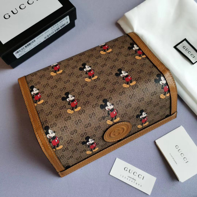 Gucci Disney x continental wallet 602530 brown