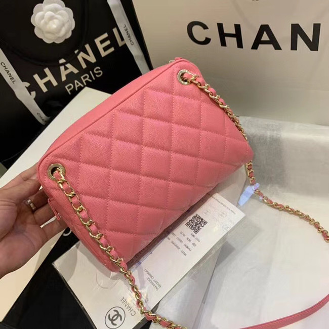 CHANEL Small camera bag Grained Calfskin & Gold-Tone Metal AS1367 pink