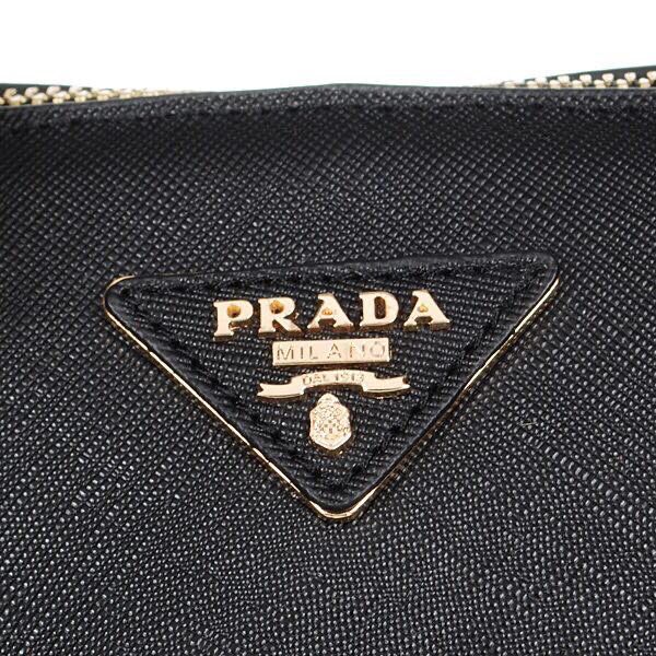 Prada Original Leather Medium Shell Bag P0837 Black