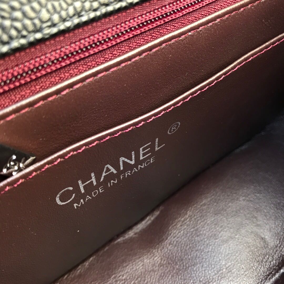 CHANEL Small Grained Calfskin AS1116 black