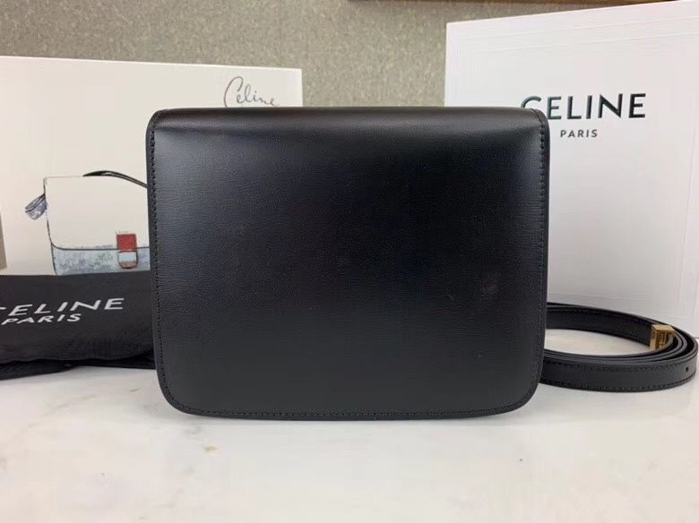 Celine Classic Box Teen Flap Bag Original Calfskin Leather 3379 Black