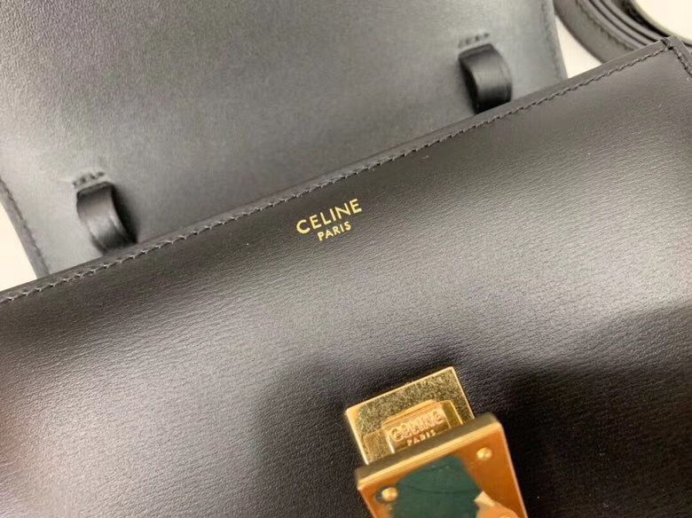 Celine Classic Box Teen Flap Bag Original Calfskin Leather 3379 Black