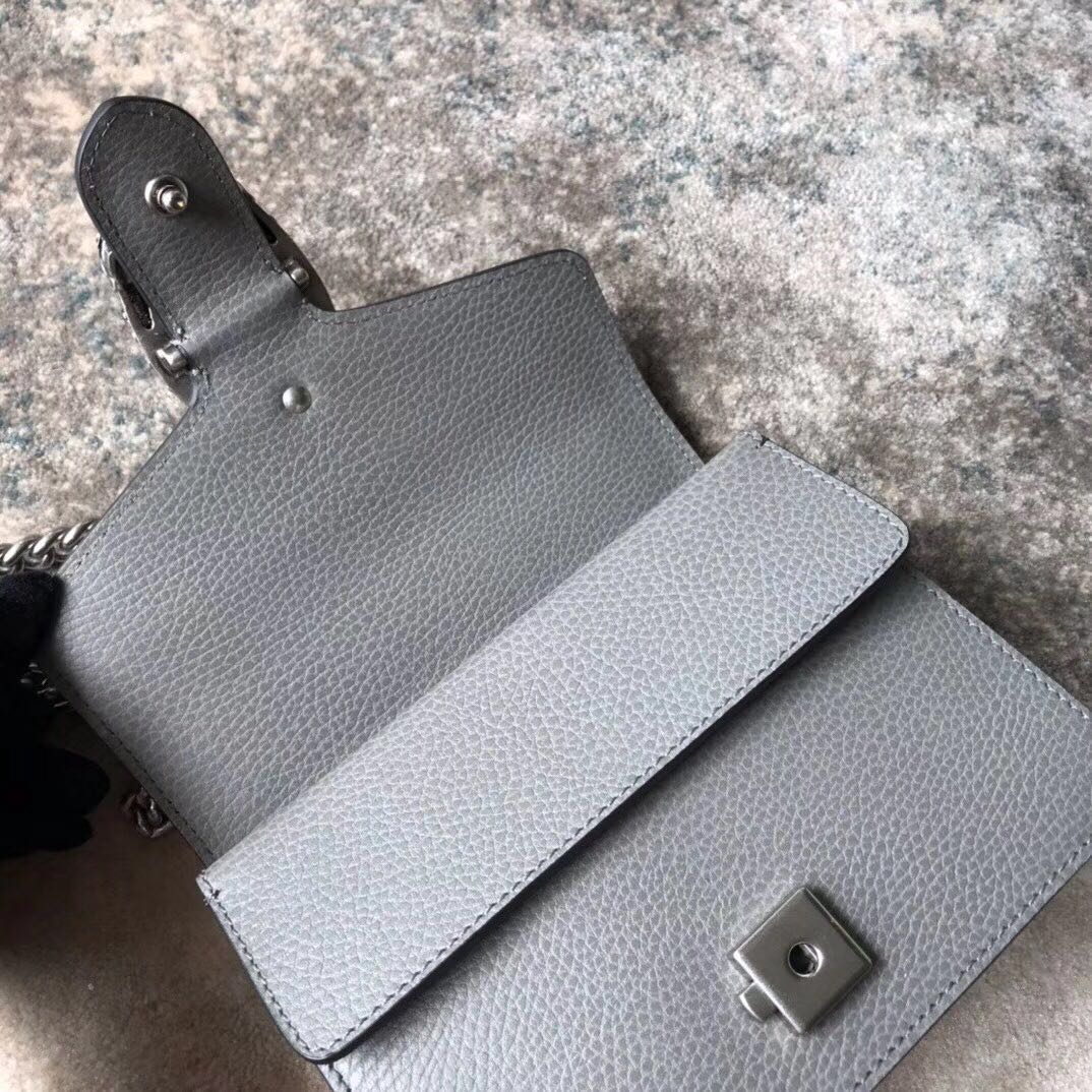 Gucci Dionysus Lichee Pattern Mini Shoulder Bag 421970 grey