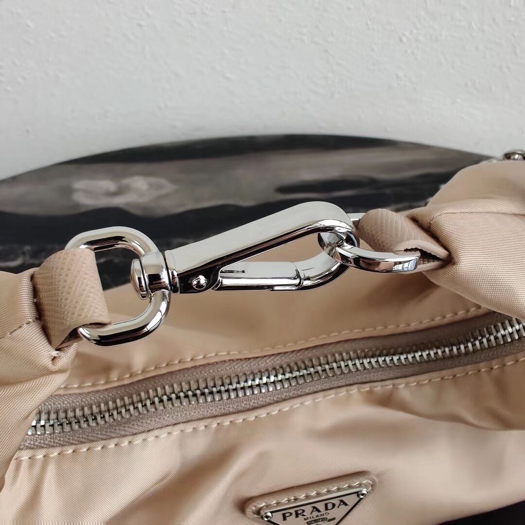 Prada Re-Edition 2005 nylon shoulder bag 1BH172 apricot