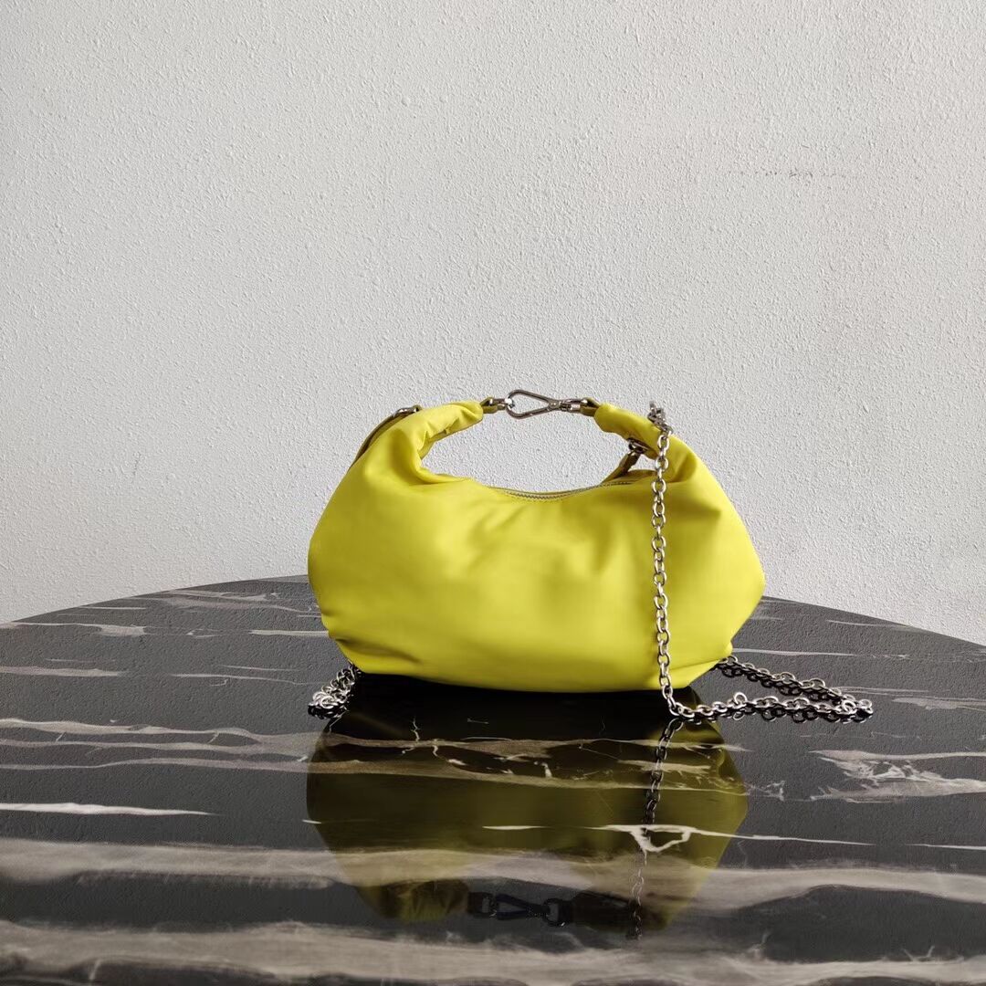 Prada Re-Edition 2005 nylon shoulder bag 1BH172 yellow