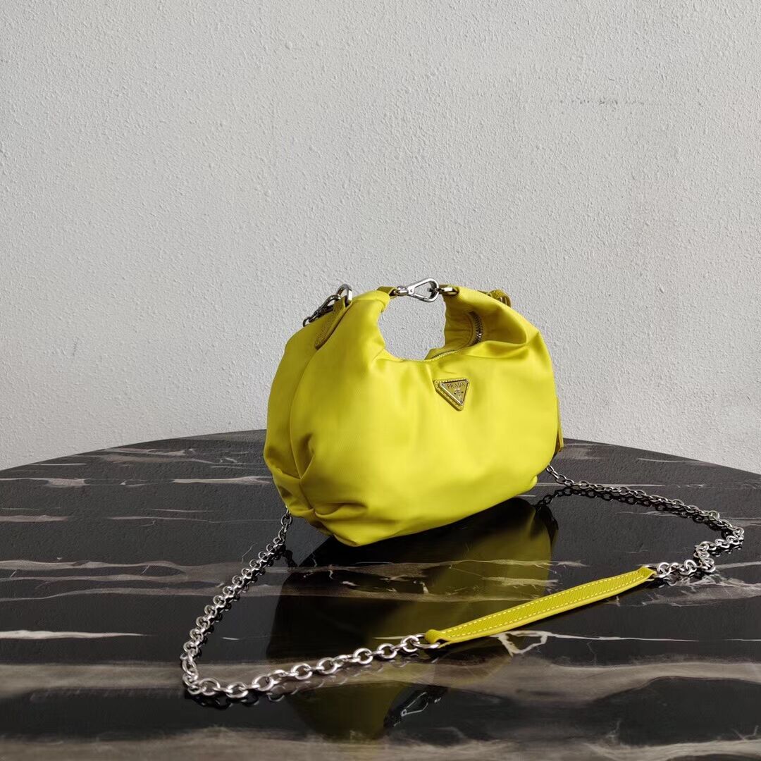 Prada Re-Edition 2005 nylon shoulder bag 1BH172 yellow