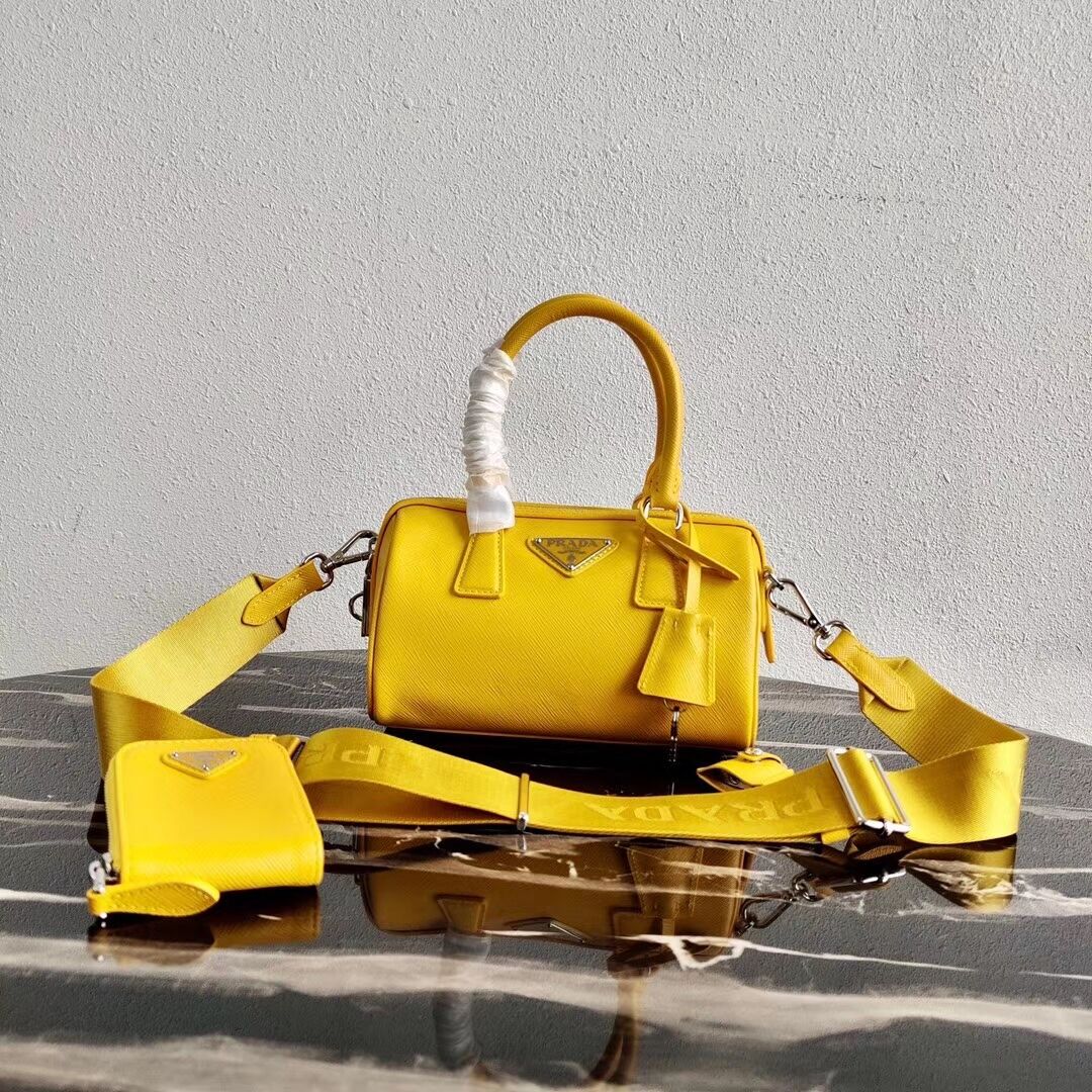 Prada Re-Edition 2005 top-handle bag 1BB846 yellow