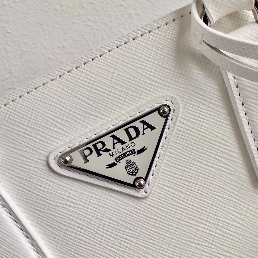 Prada Saffiano leather mini-bag 1BA296 White