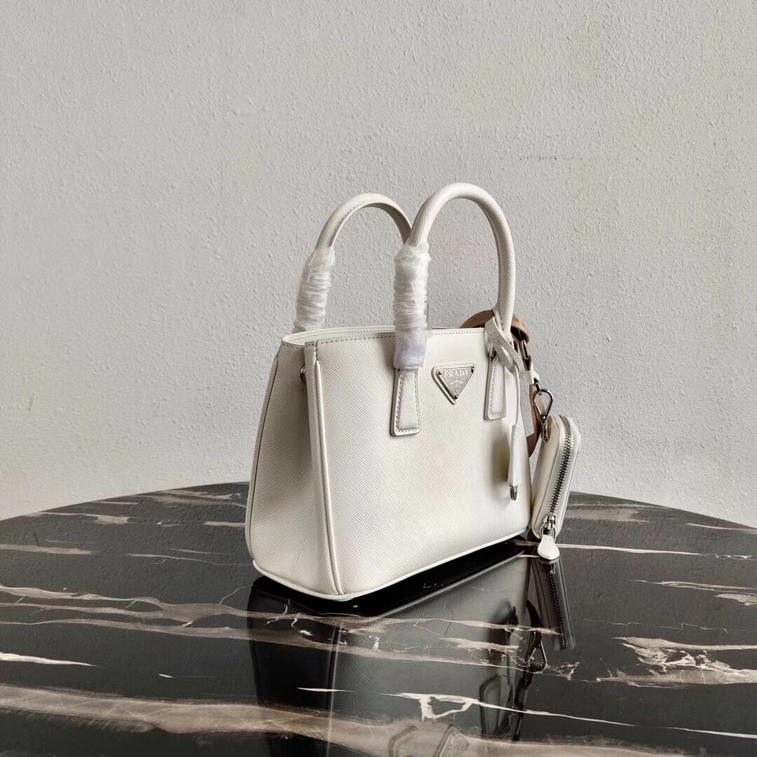 Prada Saffiano leather mini-bag 1BA296 White