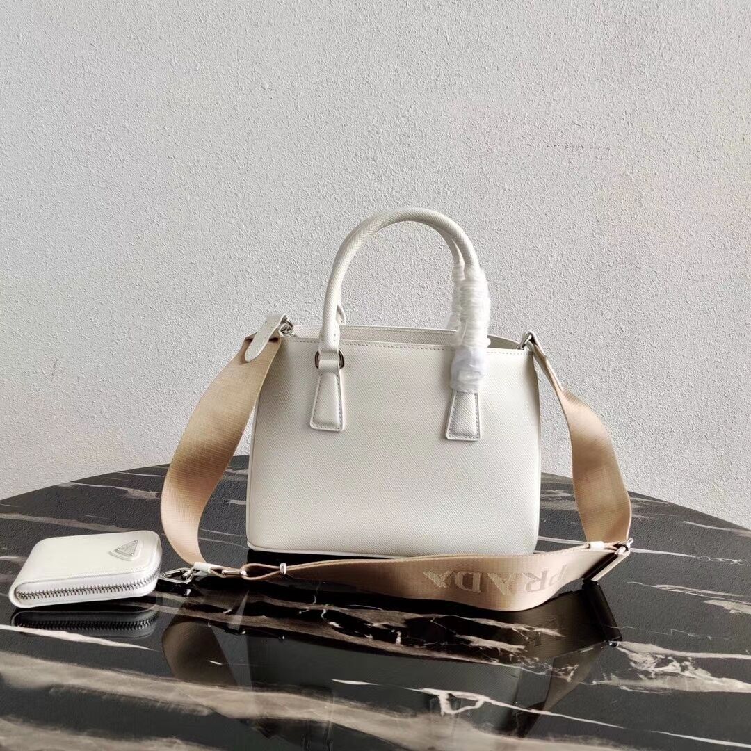 Prada Saffiano leather mini-bag 1BA296 White