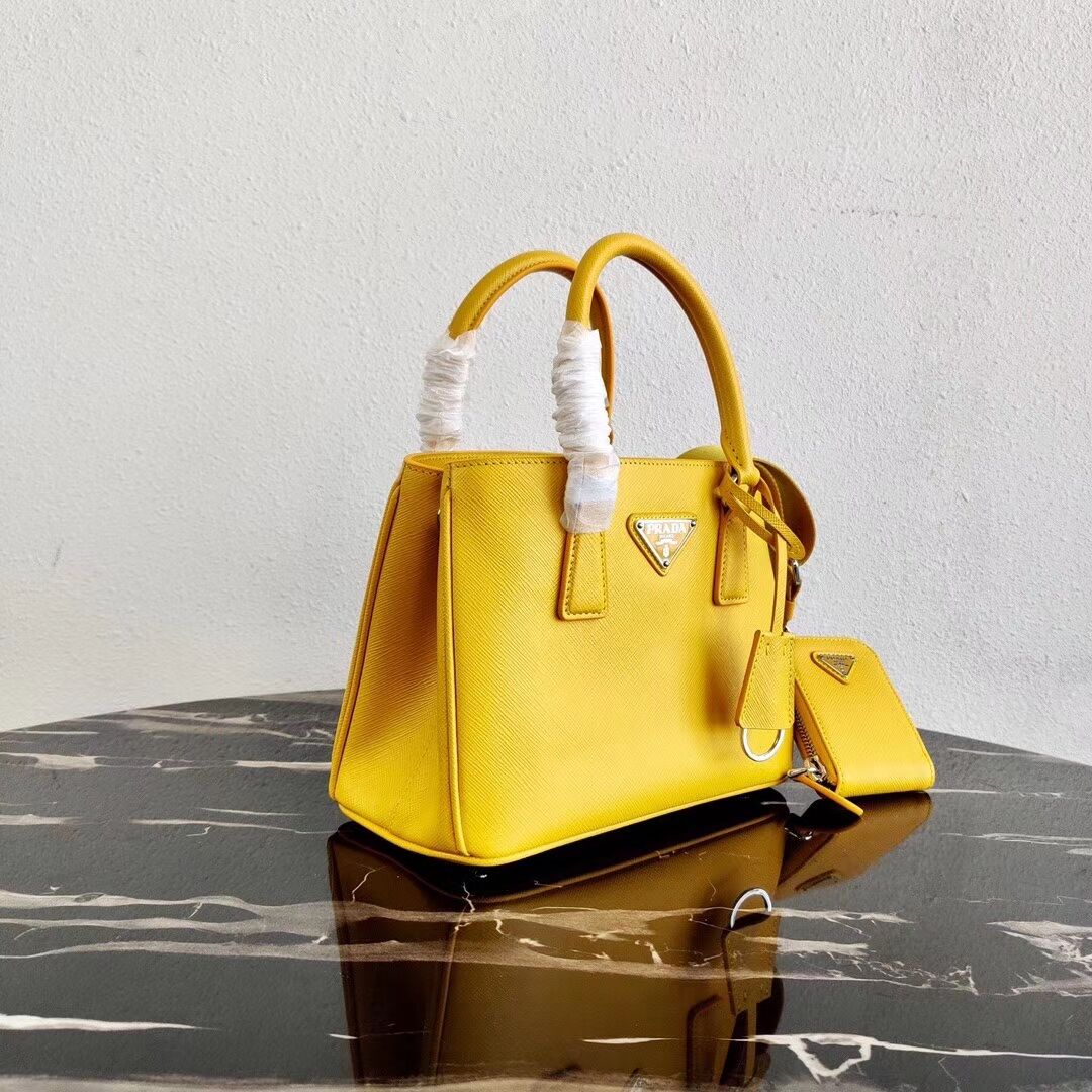 Prada Saffiano leather mini-bag 1BA296 yellow