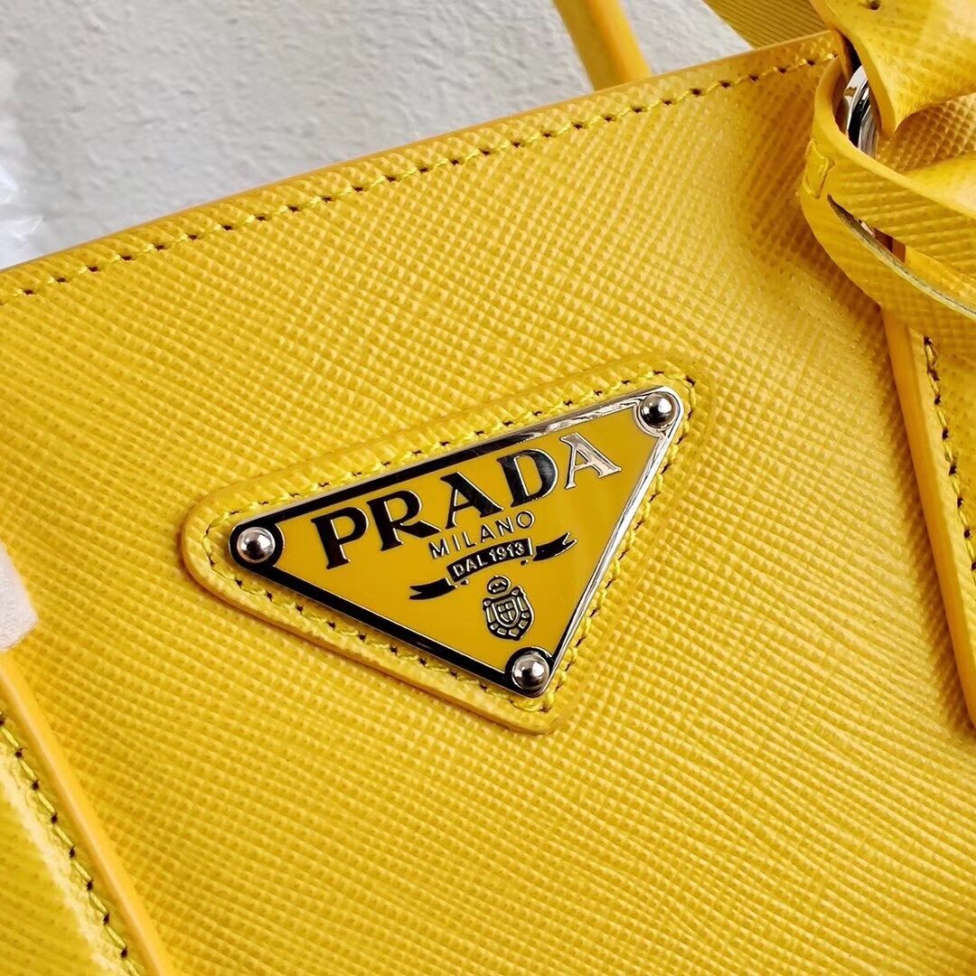 Prada Saffiano leather mini-bag 1BA296 yellow