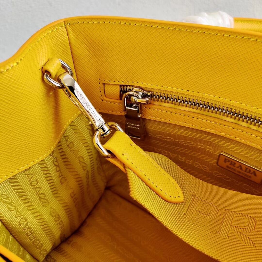 Prada Saffiano leather mini-bag 1BA296 yellow