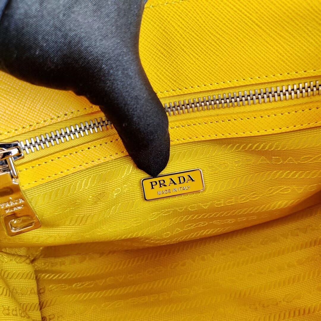 Prada Saffiano leather mini-bag 1BA296 yellow