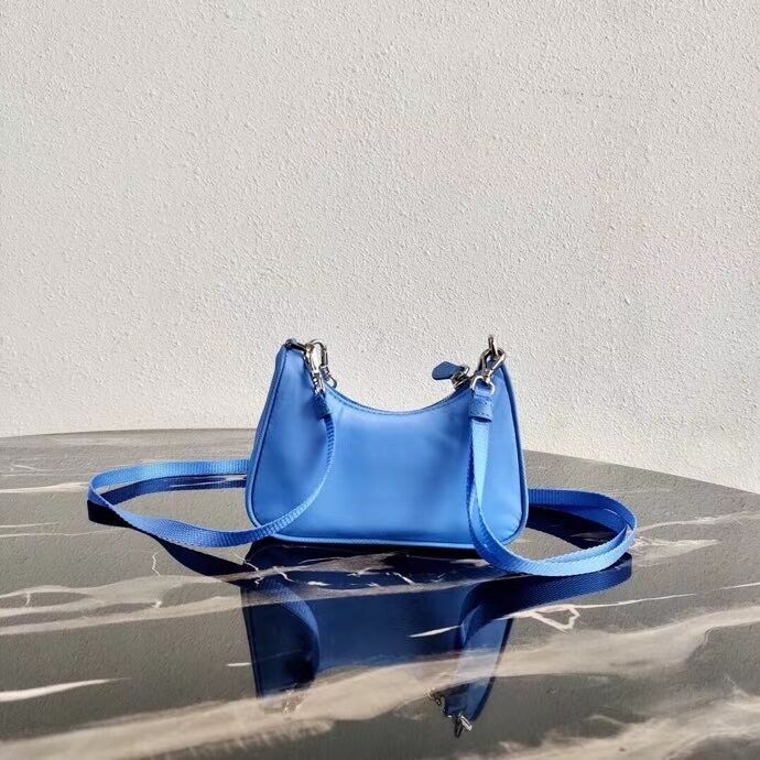 Prada Re-Edition nylon mini shoulder bag 1TT122 blue