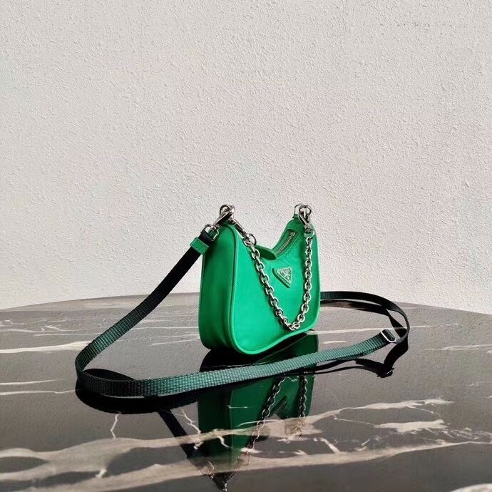 Prada Re-Edition nylon mini shoulder bag 1TT122 green