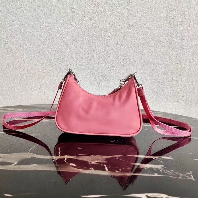 Prada Re-Edition nylon mini shoulder bag 1TT122 pink