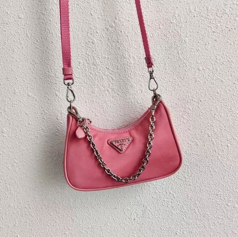 Prada Re-Edition nylon mini shoulder bag 1TT122 pink