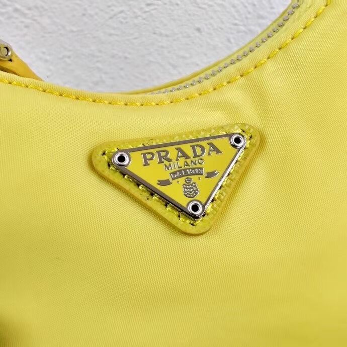 Prada Re-Edition nylon mini shoulder bag 1TT122 yellow